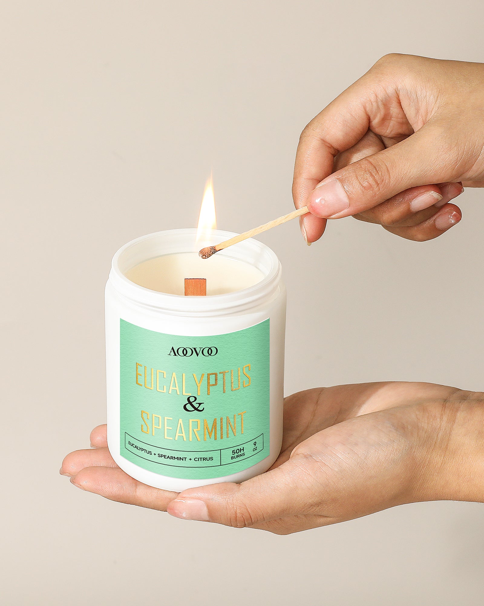 AOOVOO Classic Scented Candle –  Eucalyptus& Spearmint
