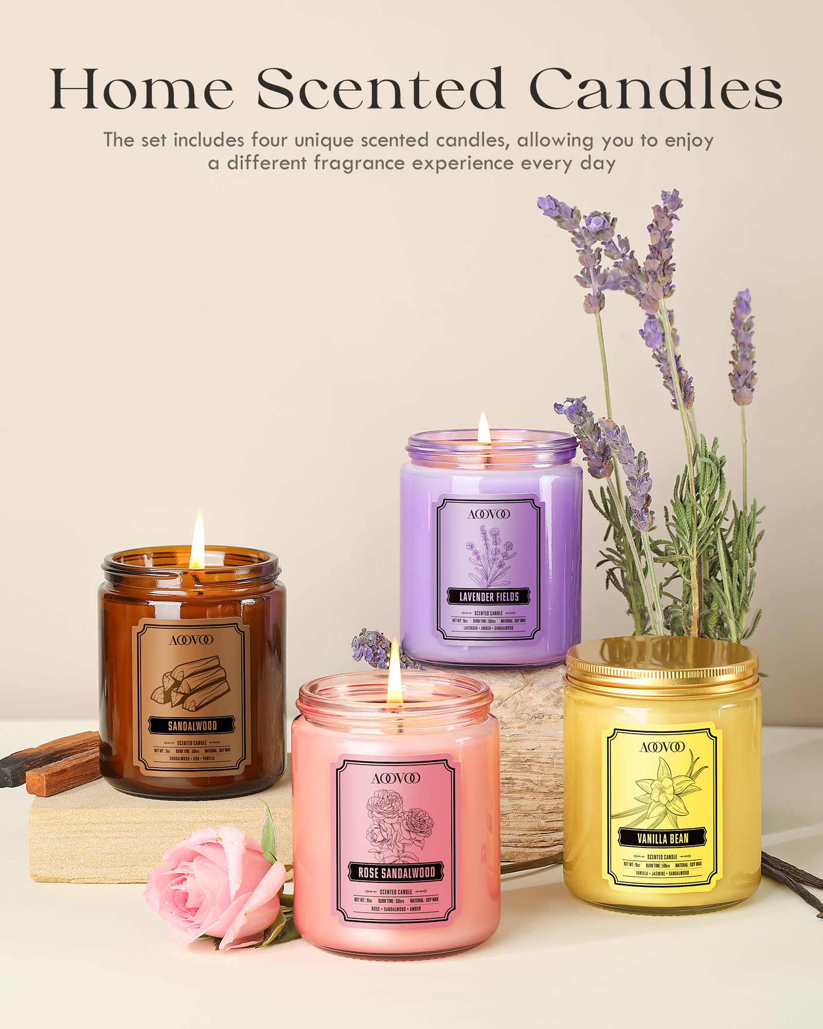 AOOVOO Classic Scented Candle –  Gift Set