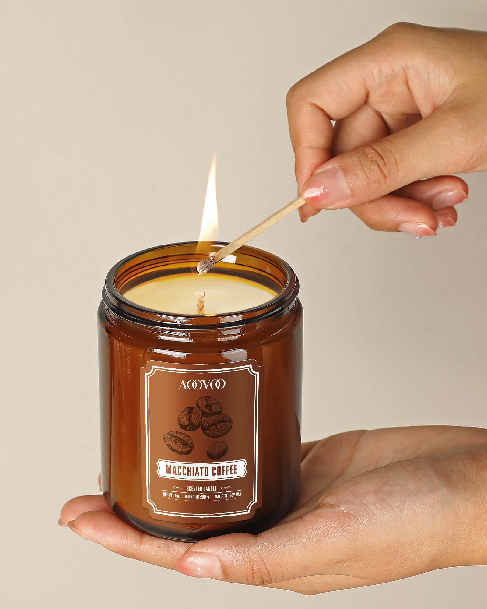 AOOVOO Classic Scented Candle –  Macchiato Coffee