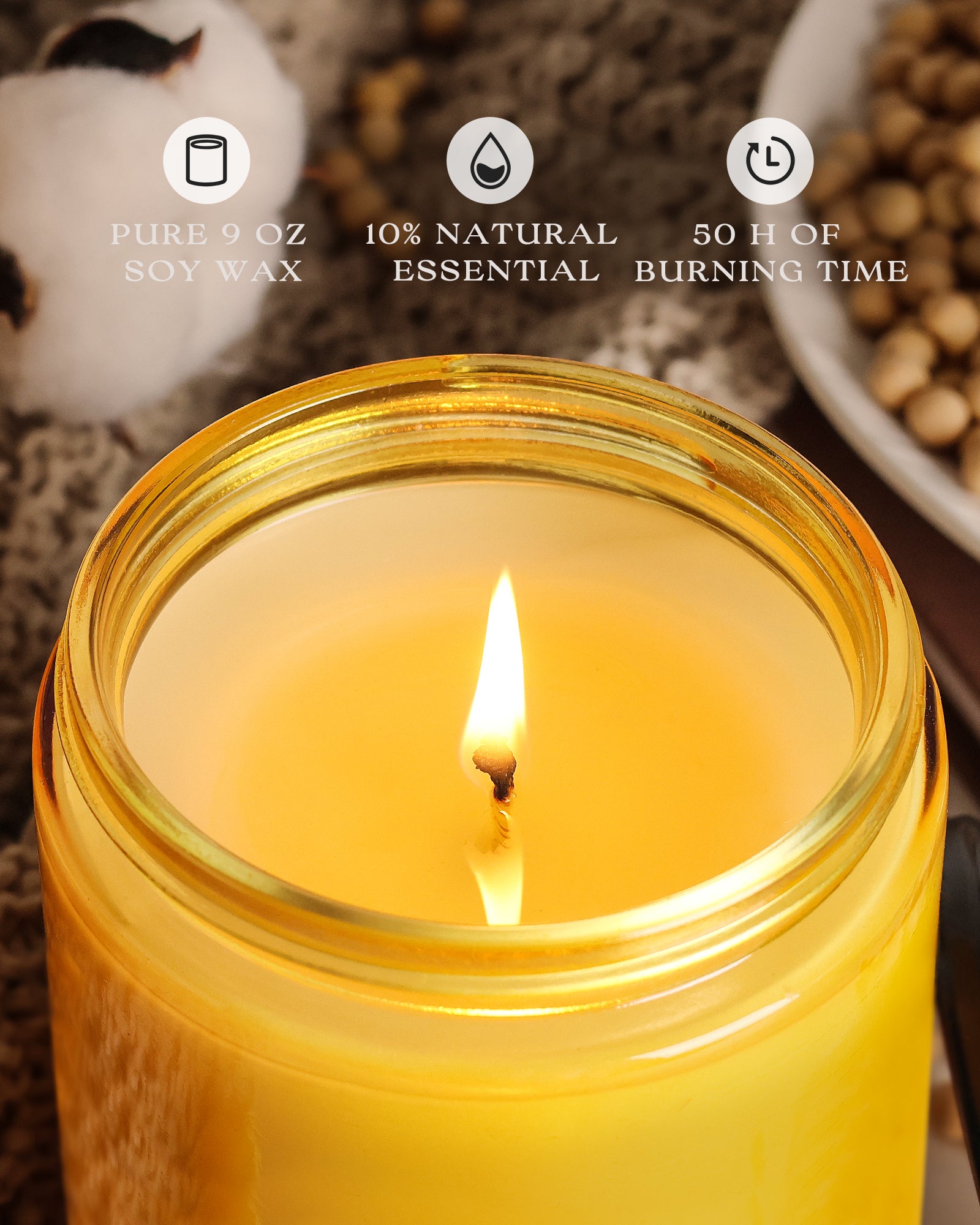 AOOVOO Classic Scented Candle –  Vanilla Bean