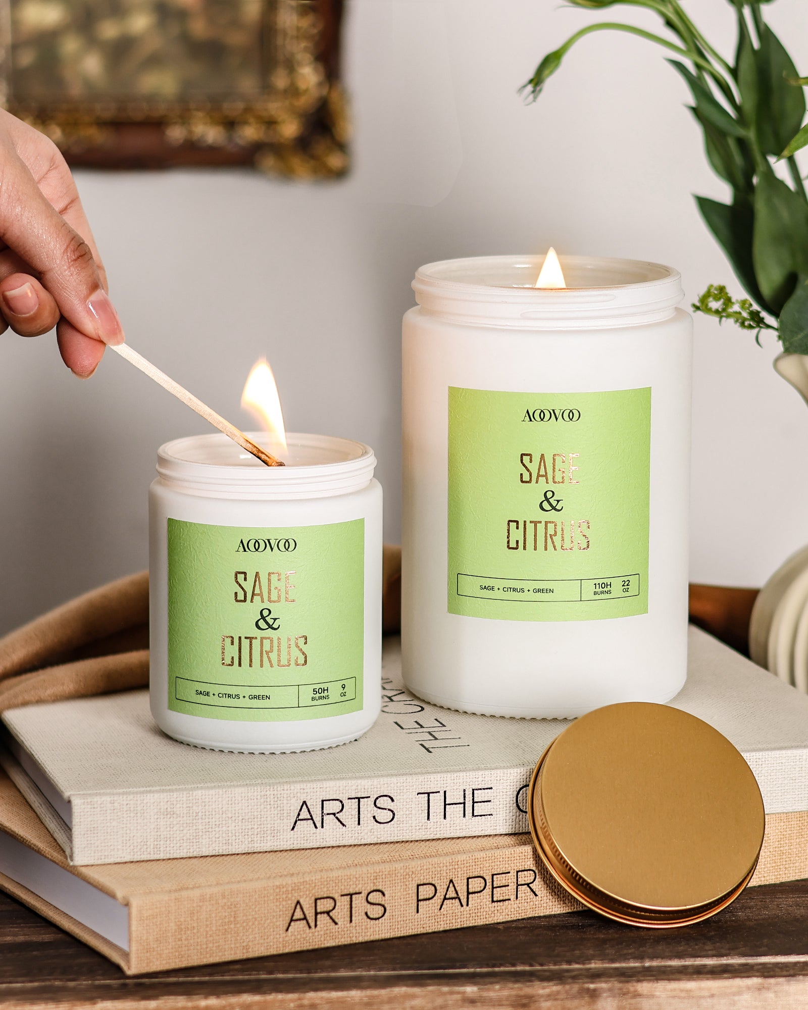 AOOVOO Classic Scented Candle – Sage&Citrus