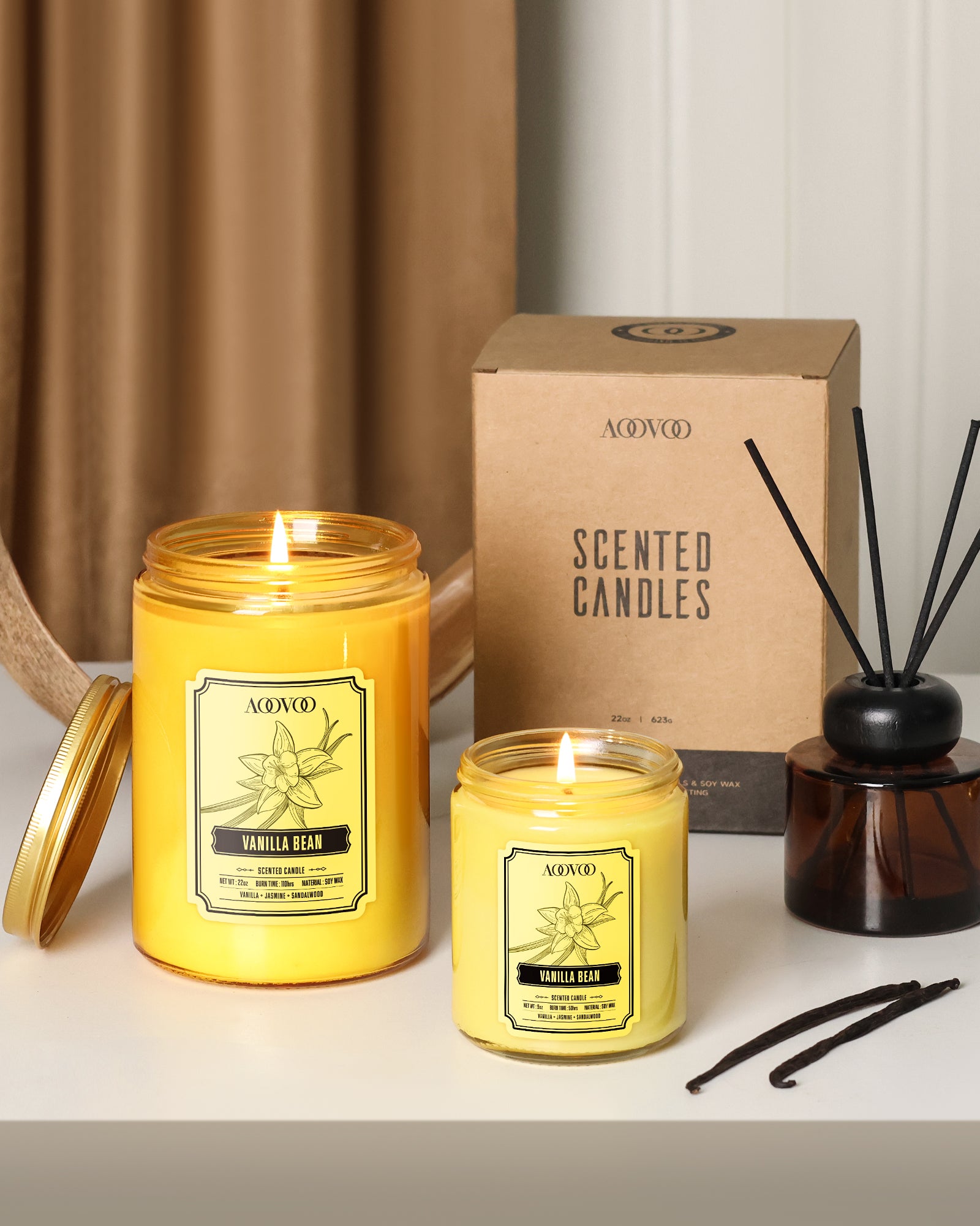 AOOVOO Classic Scented Candle –  Vanilla Bean