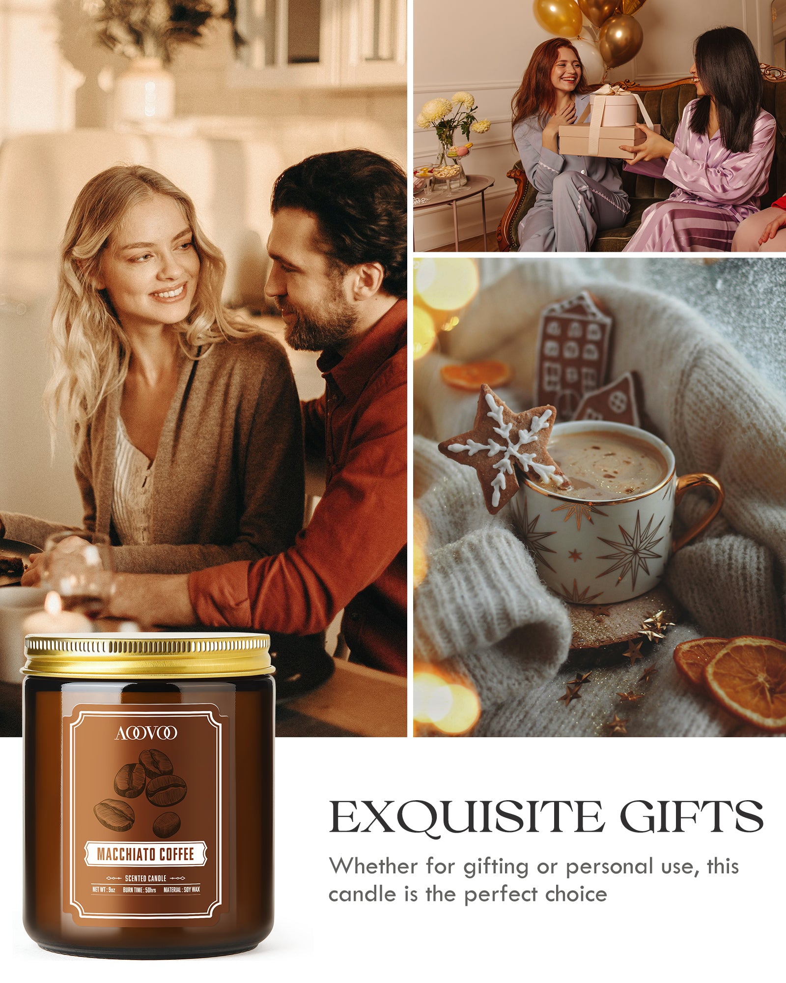 AOOVOO Classic Scented Candle –  Macchiato Coffee