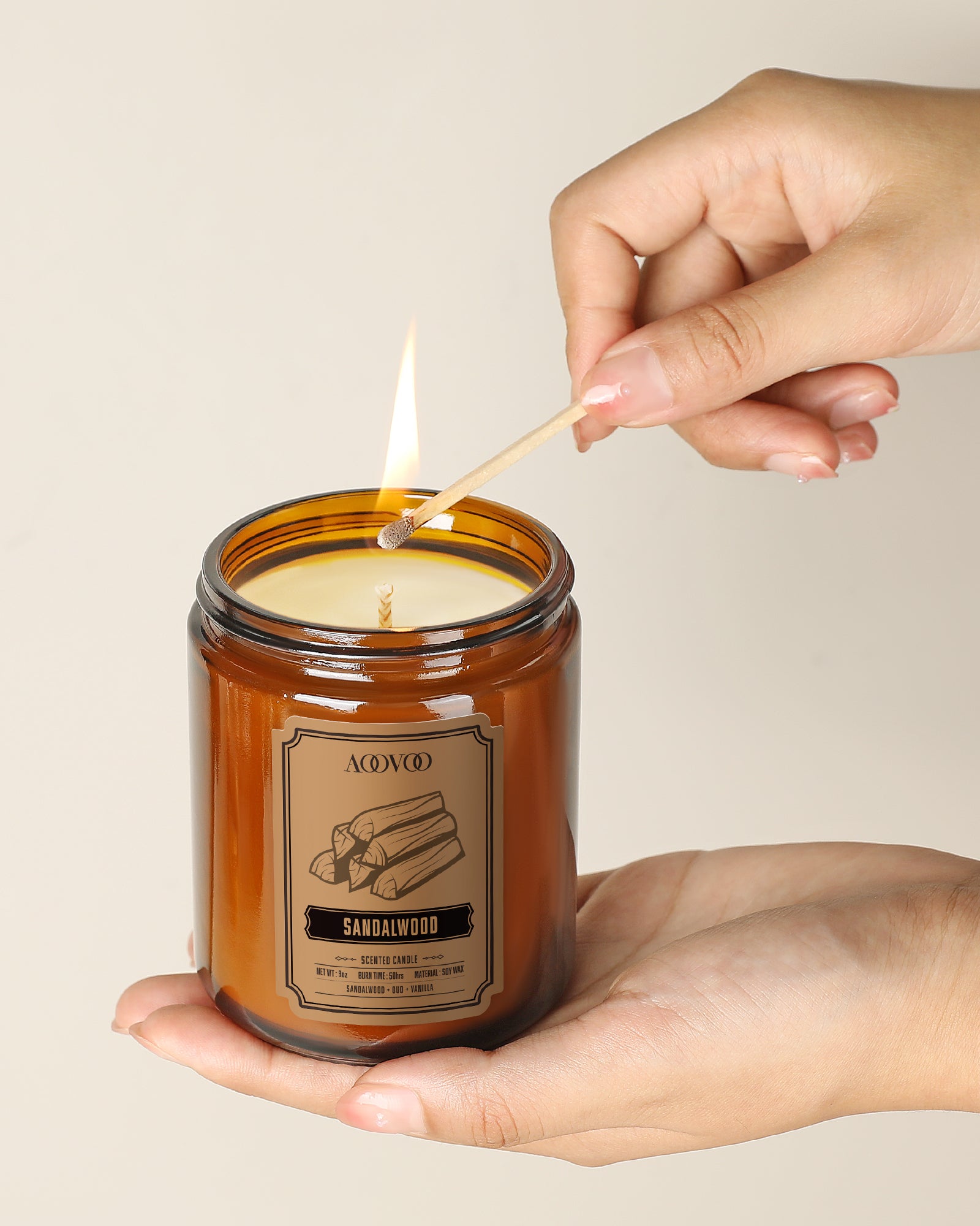 AOOVOO Classic Scented Candle –  Sandalwood