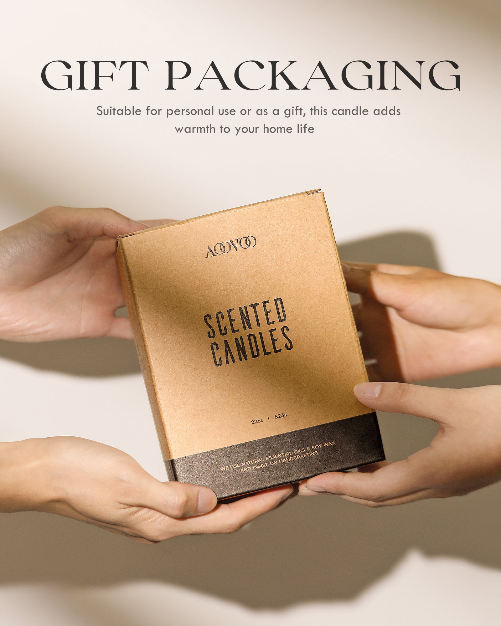 AOOVOO Classic Scented Candle – Balsam&Cedar