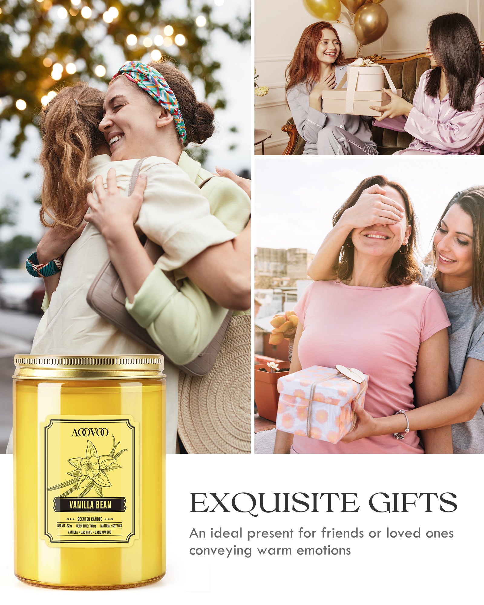 AOOVOO Classic Scented Candle –  Vanilla Bean