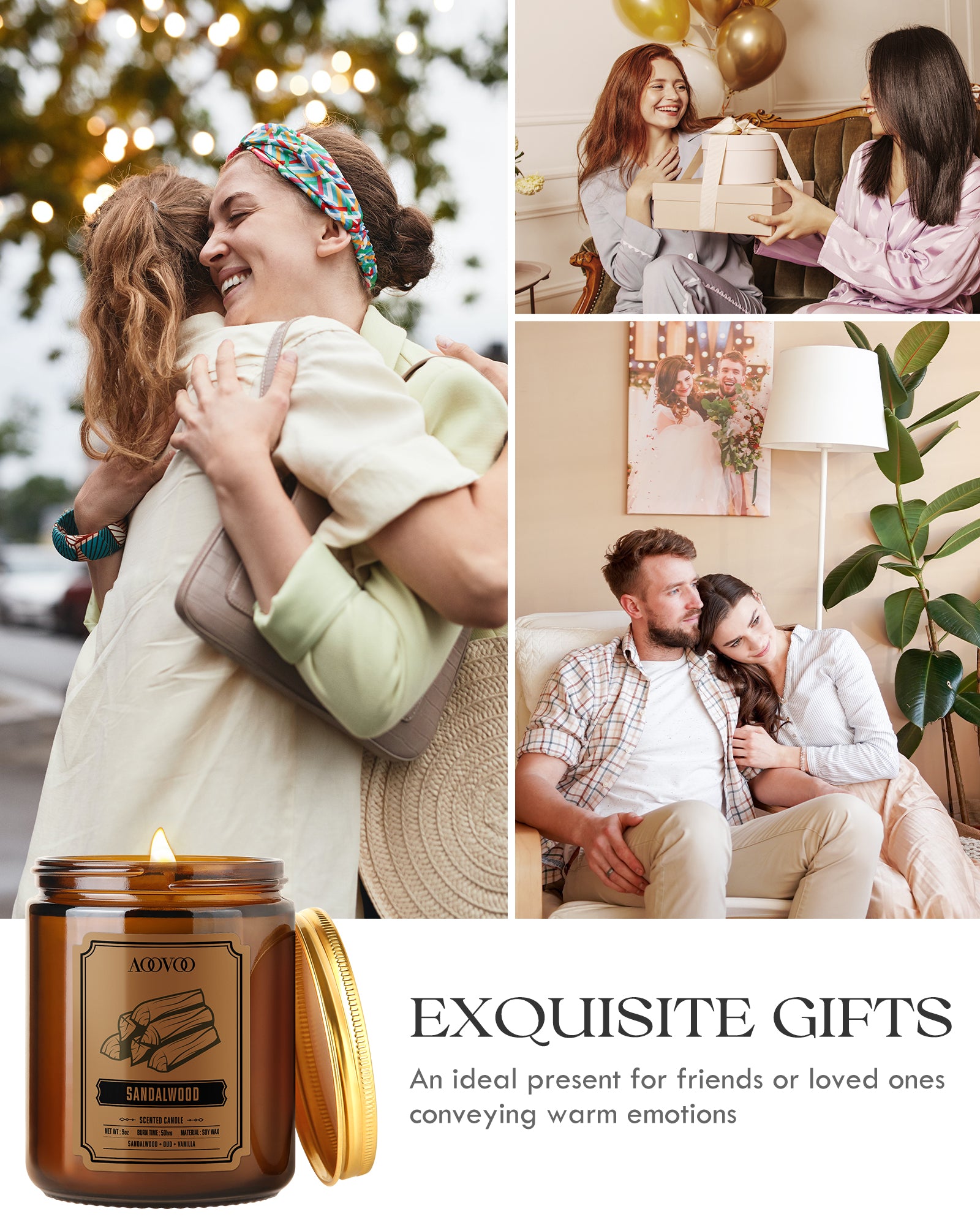 AOOVOO Classic Scented Candle –  Sandalwood