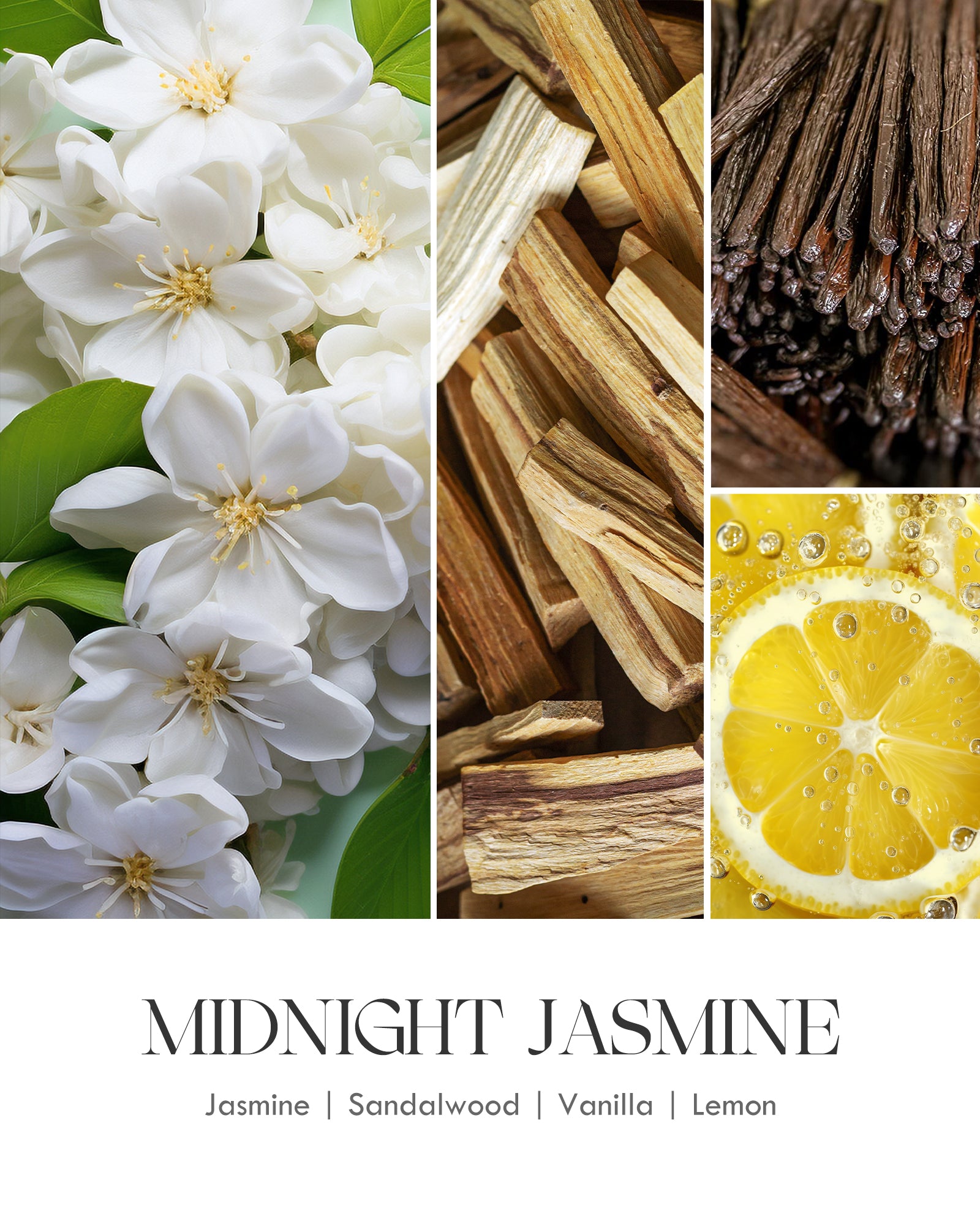 AOOVOO Scented Candles for Men - Midnight Jasmine