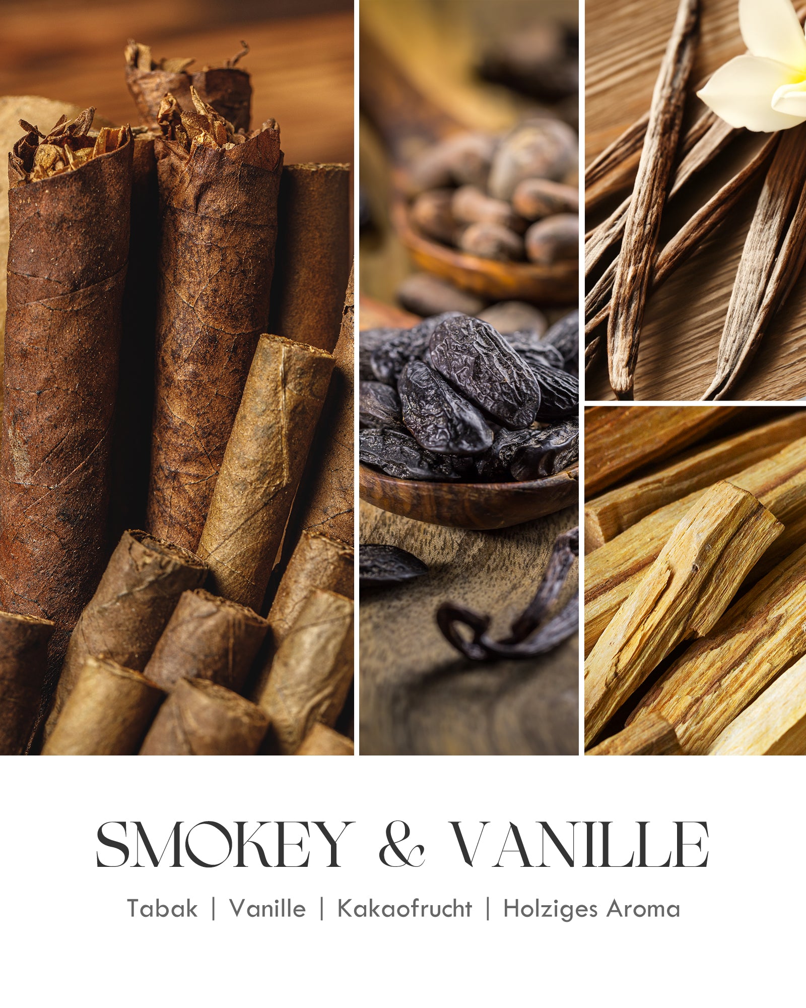 AOOVOO Scented Candles for Men - Smoke & Vanilla