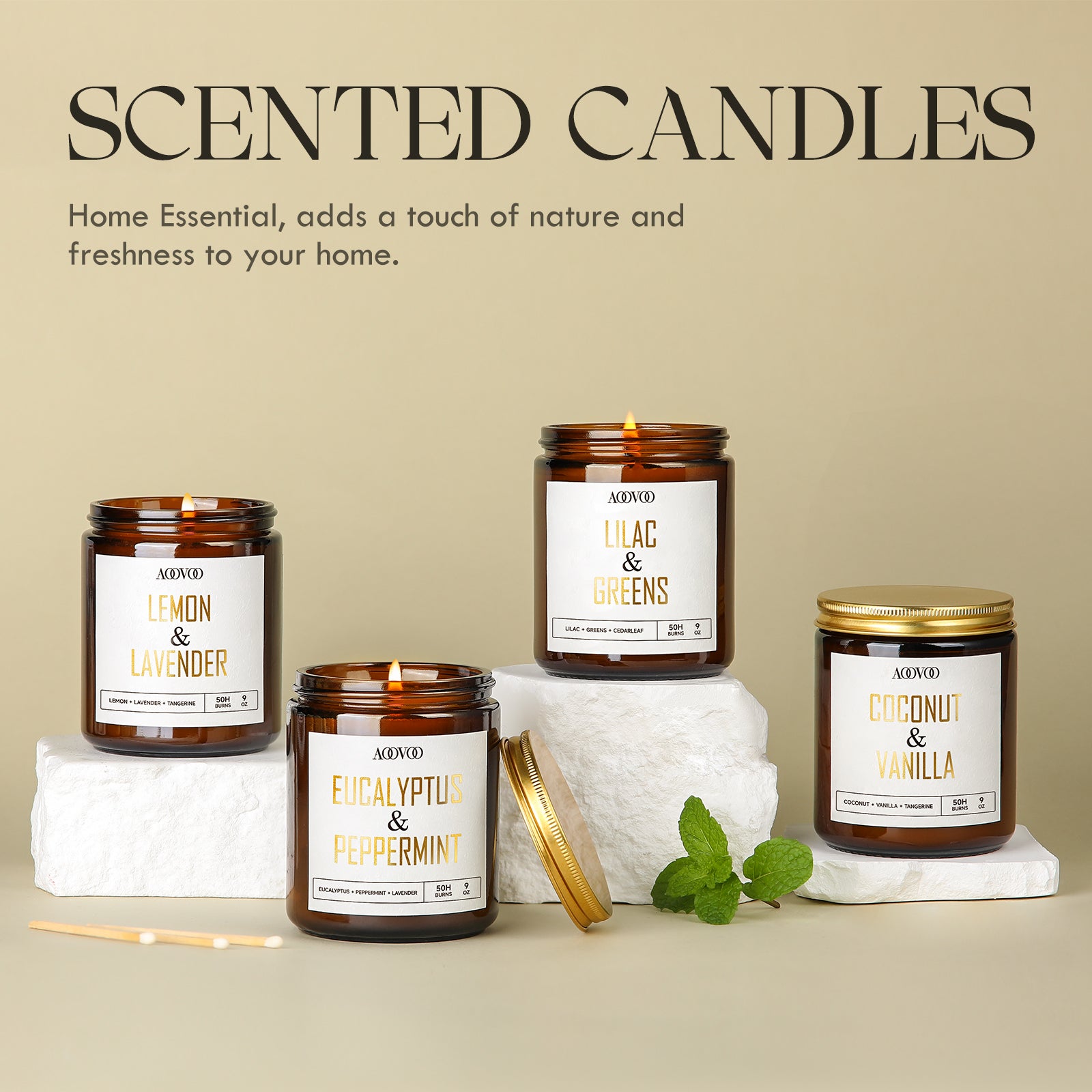 Handmade scented candles