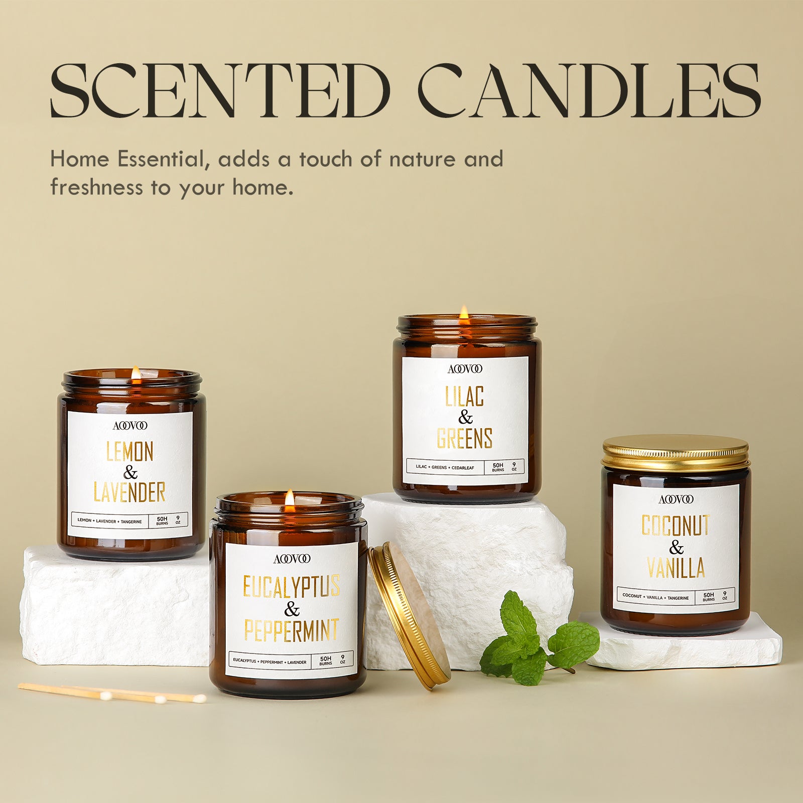 Natural scented candles