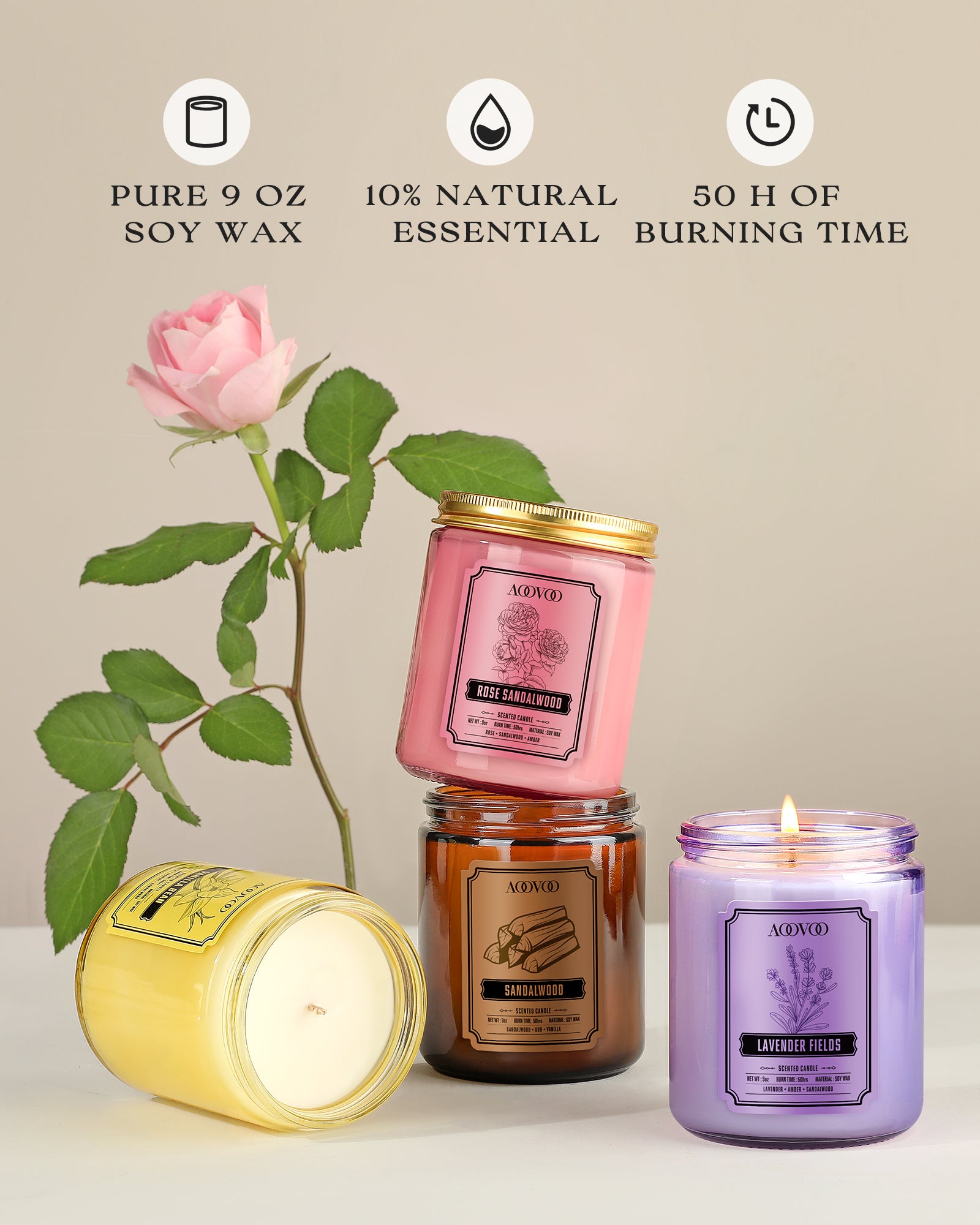 AOOVOO Classic Scented Candle –  Gift Set