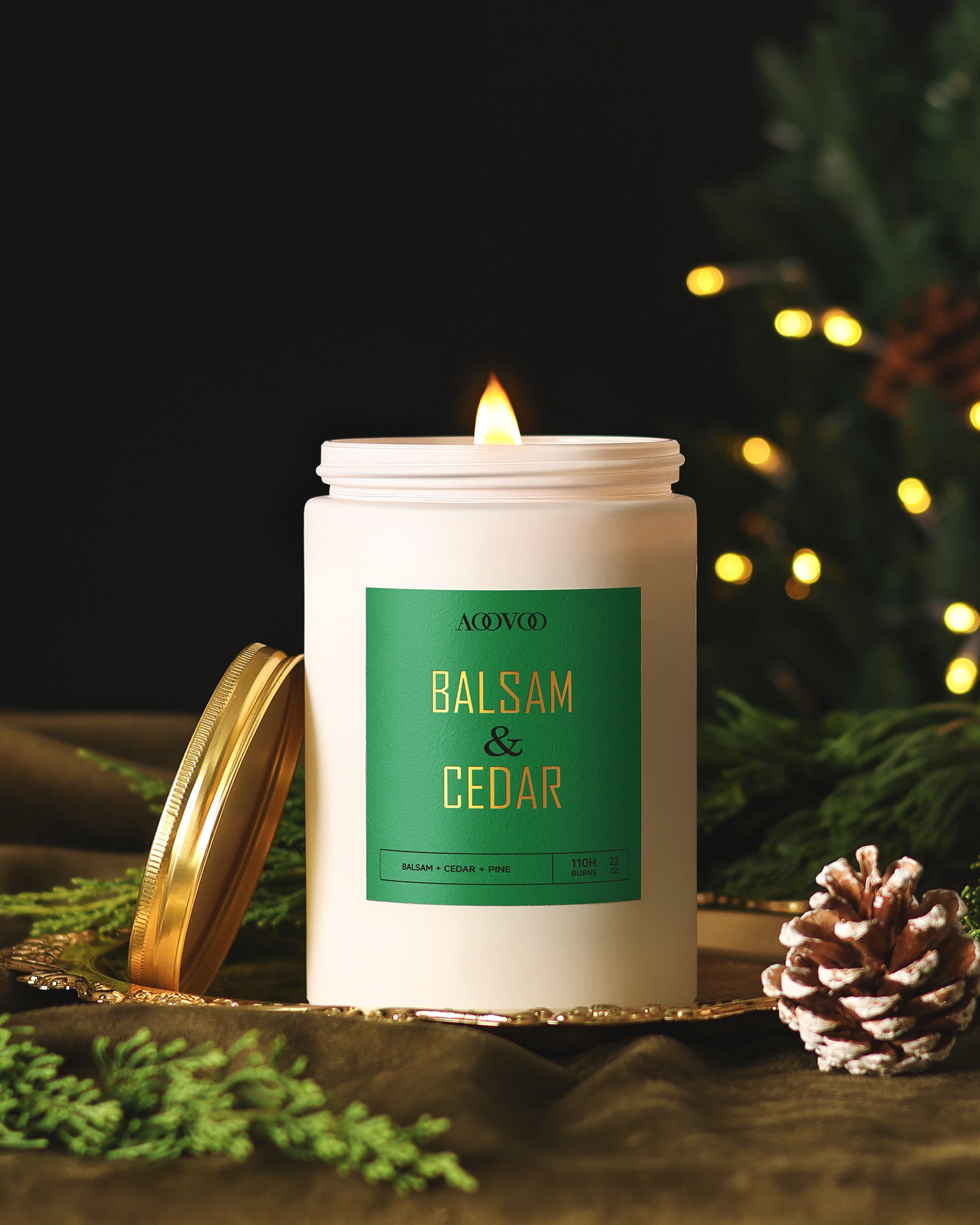 AOOVOO Classic Scented Candle – Balsam&Cedar
