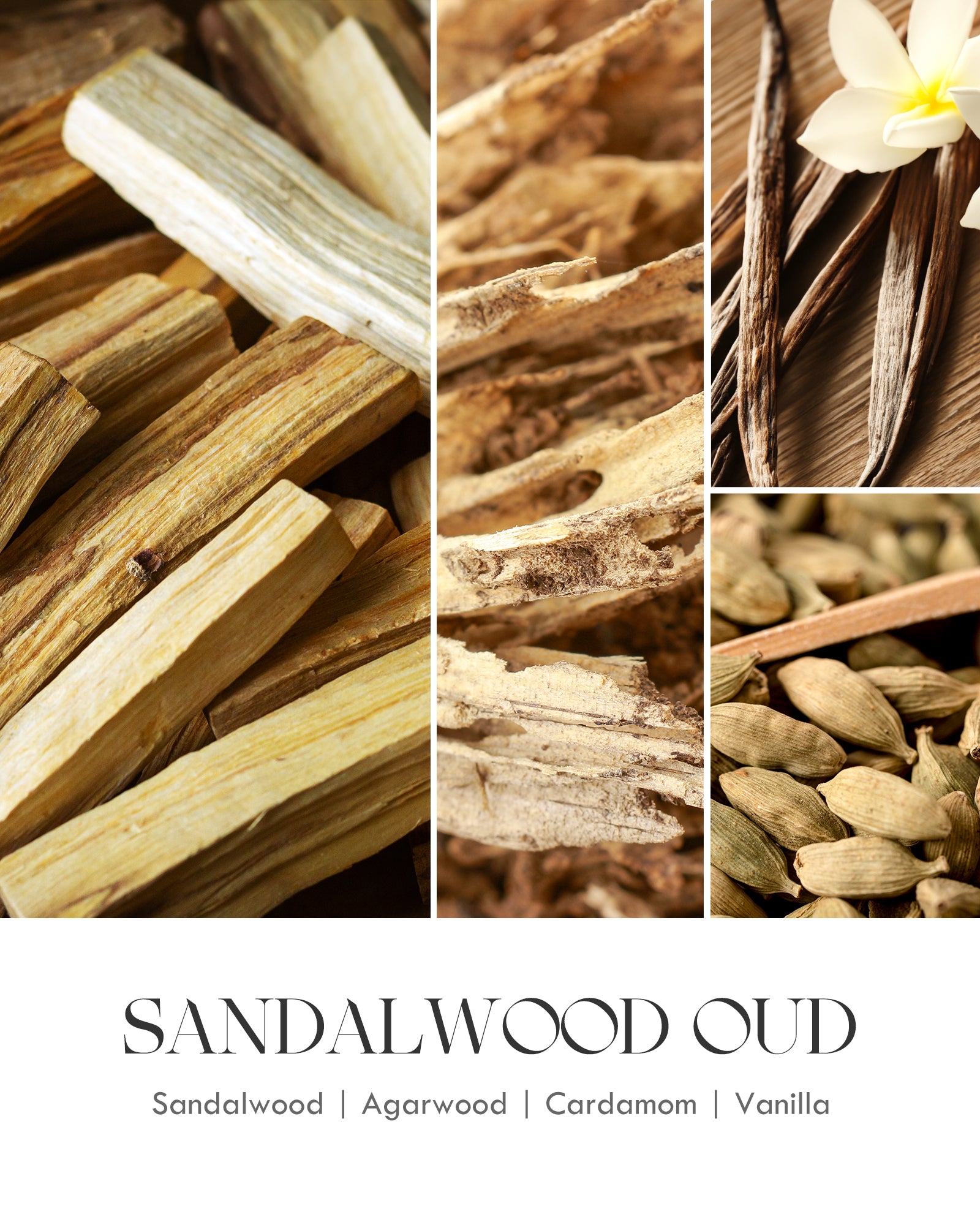 AOOVOO Scented Candles for Men - Sandalwood & Oud