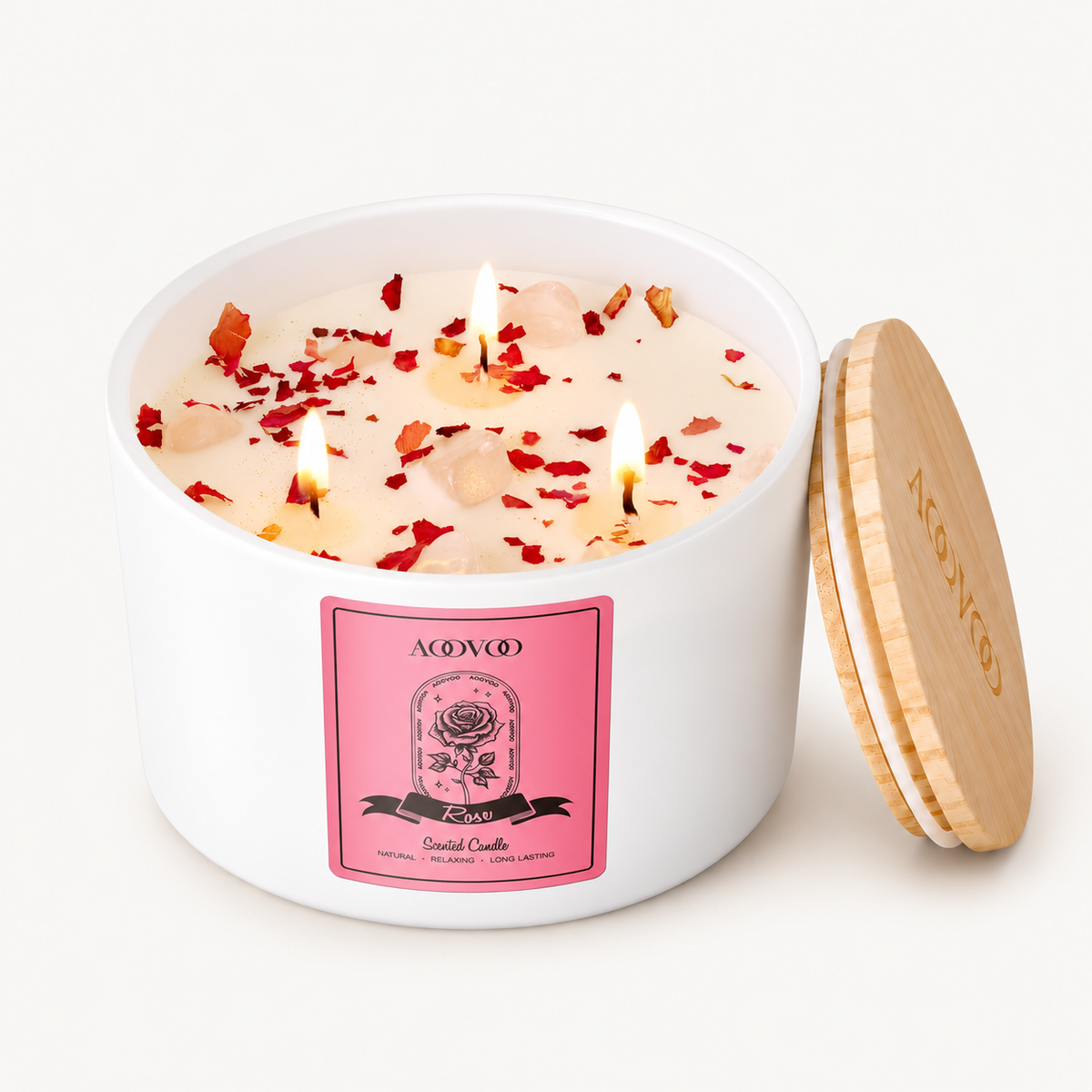 aoovoo scented candles, rose candles, scented candles, candles